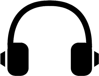 Headphones Icon Silhouette PNG Image