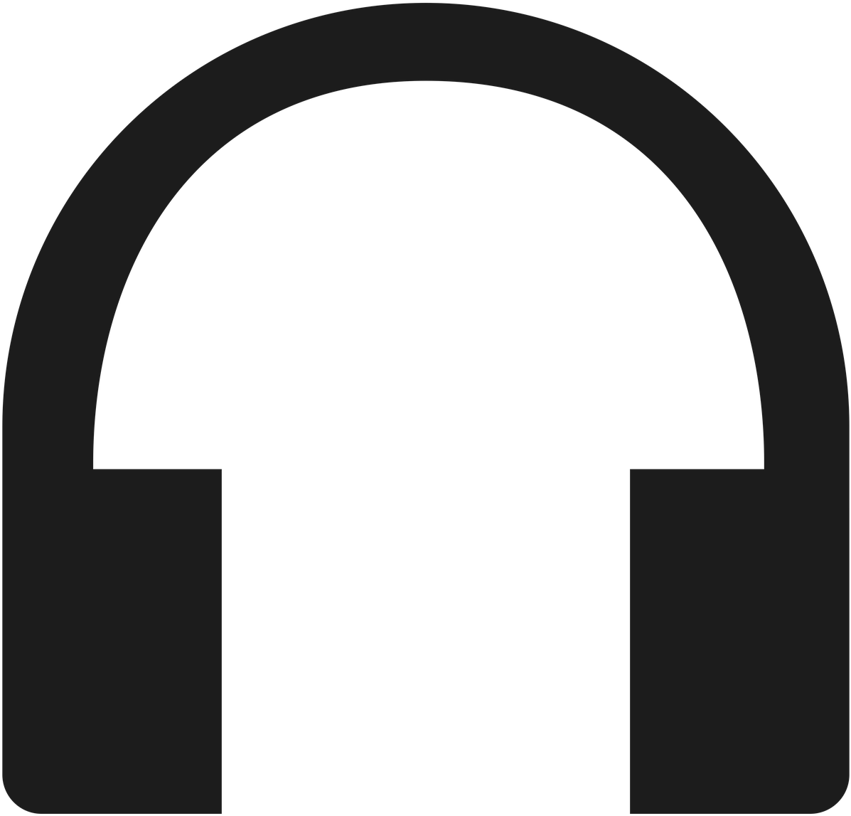 Headphones Icon Simple Black PNG Image