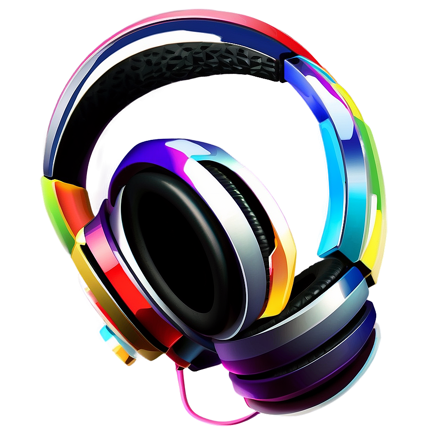 Headphones With Abstract Art Png Dop92 PNG Image