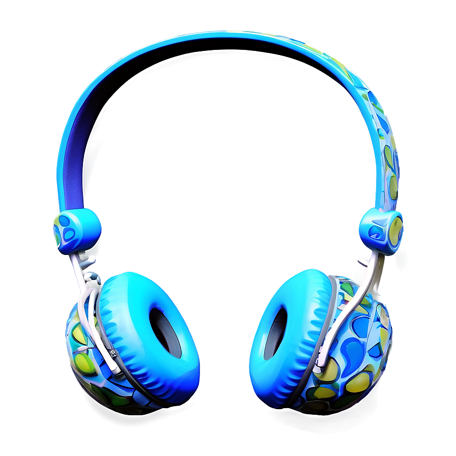 Headphones With Abstract Art Png Dwf PNG Image