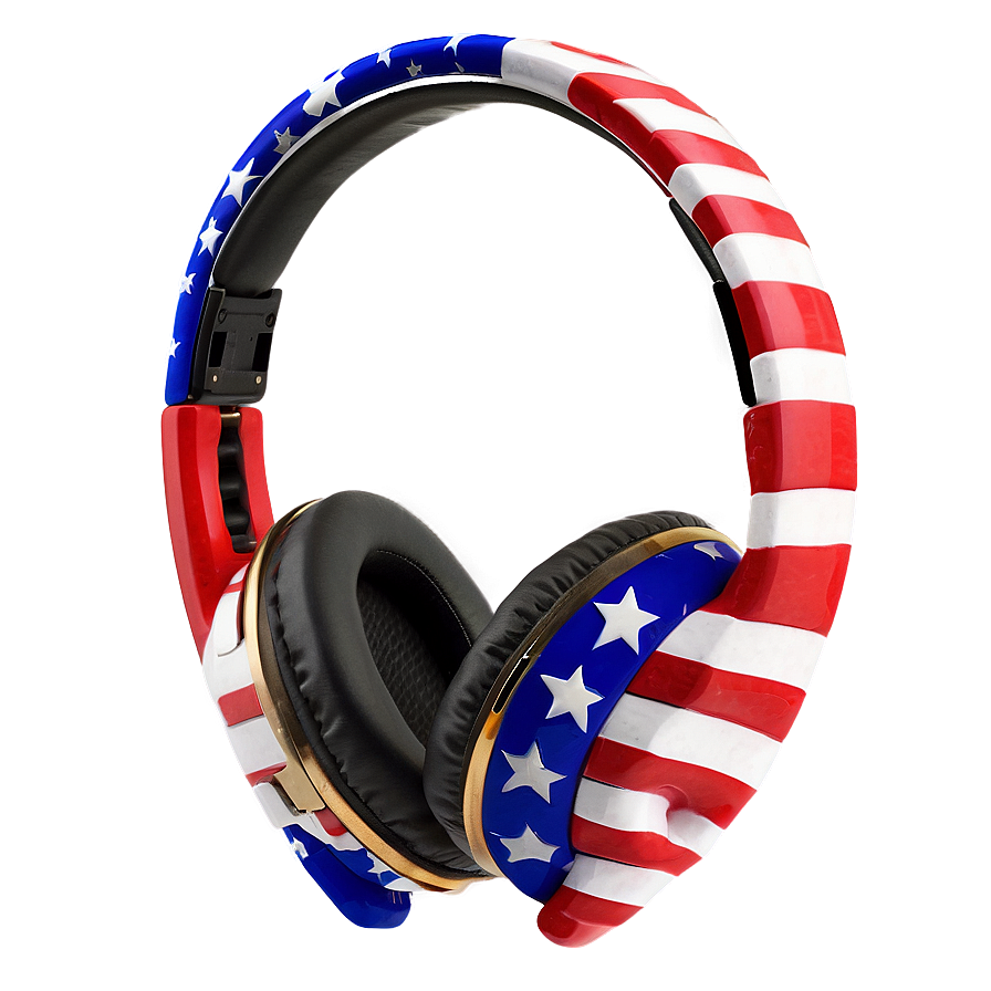 Headphones With Flag Design Png 05042024 PNG Image