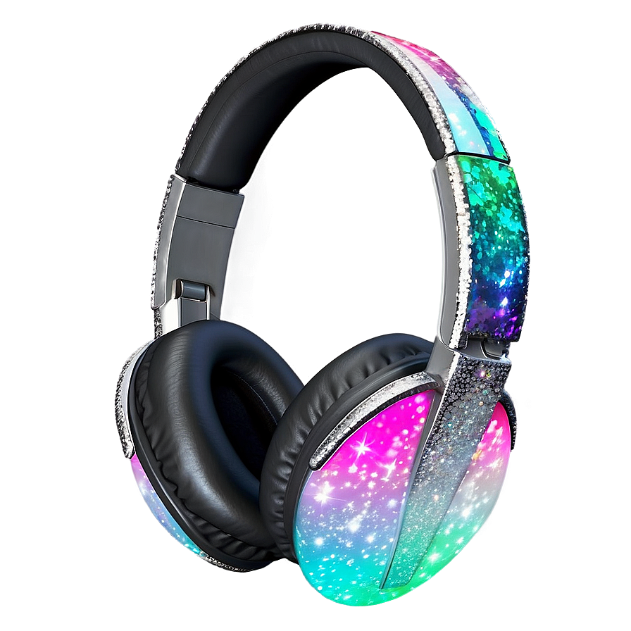 Headphones With Glitter Finish Png Ijk PNG Image