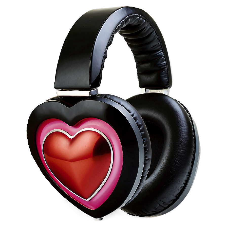 Headphones With Heart Design Png 05042024 PNG Image