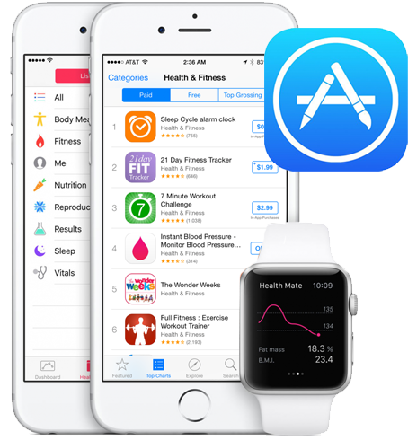 Health Fitness Apps Apple Devices PNG Image