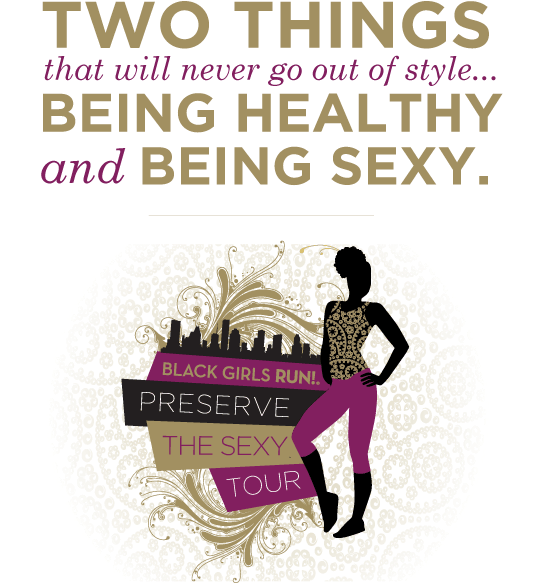 Healthy Sexy Black Girls Run Tour Poster PNG Image