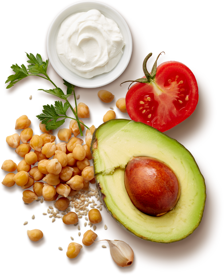 Healthy Vegetarian Ingredients PNG Image