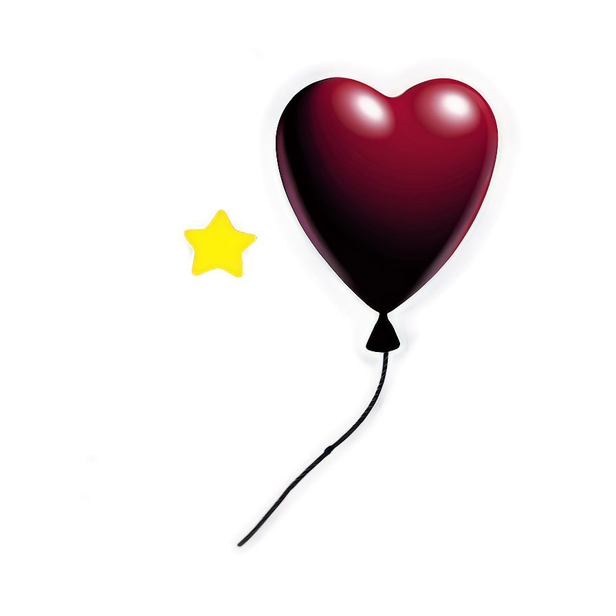 Heart Balloon Cartoon Png Pwp PNG Image