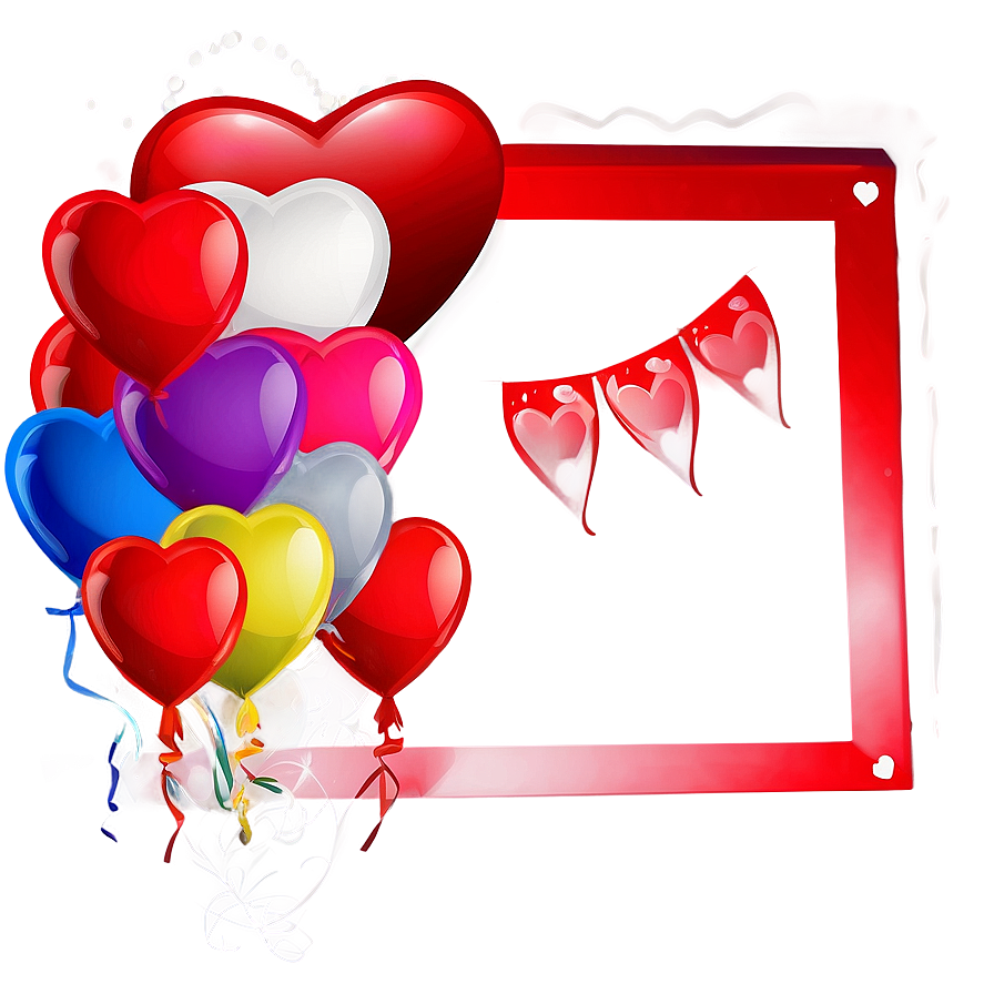 Heart Balloon Frame Png 76 PNG Image