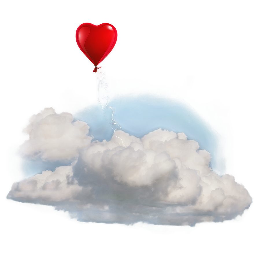 Heart Balloon In Sky Png 26 PNG Image