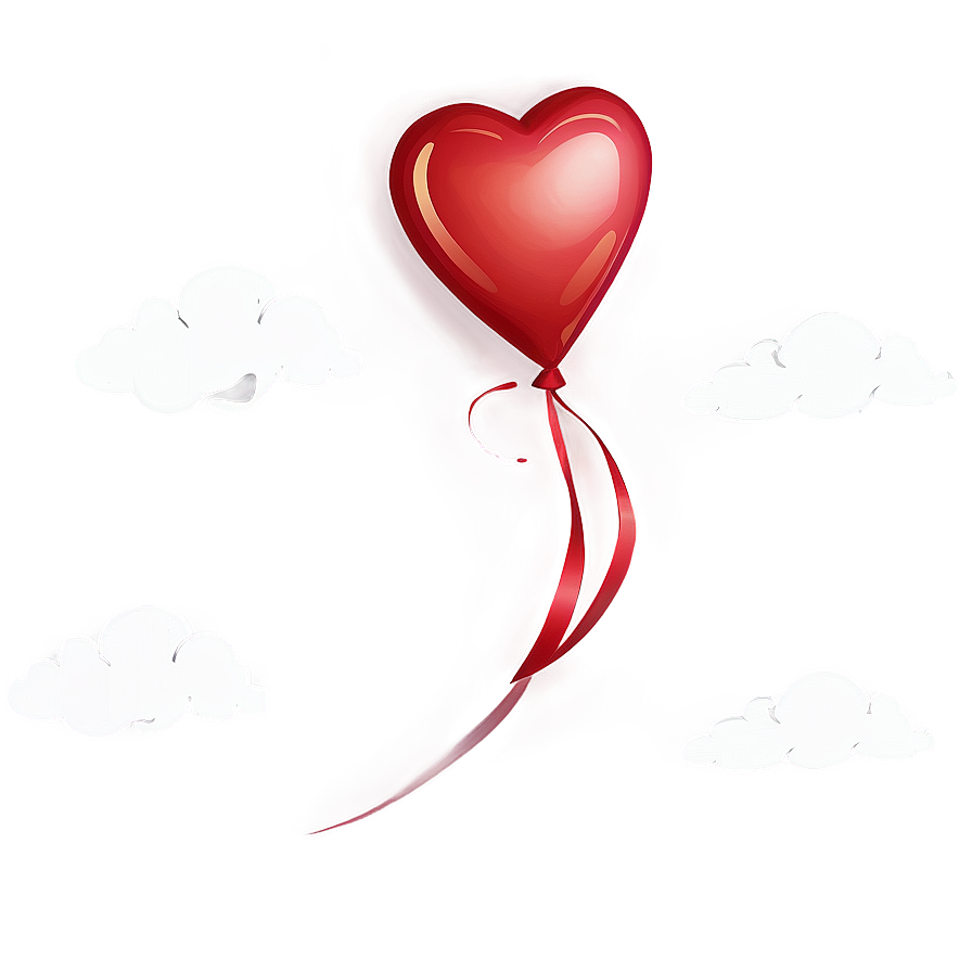 Heart Balloon In Sky Png 71 PNG Image