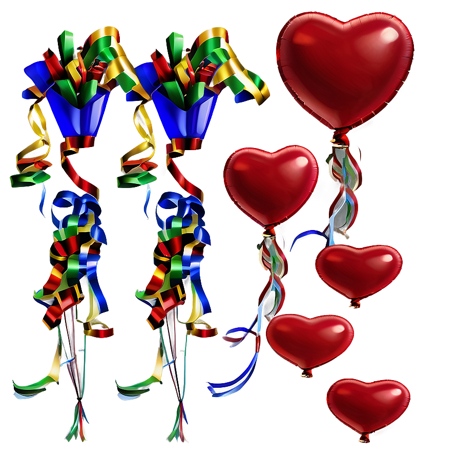 Heart Balloon Party Png Bsa PNG Image