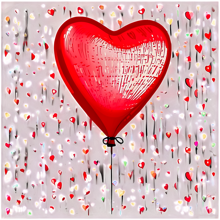 Heart Balloon Pattern Png Evr96 PNG Image