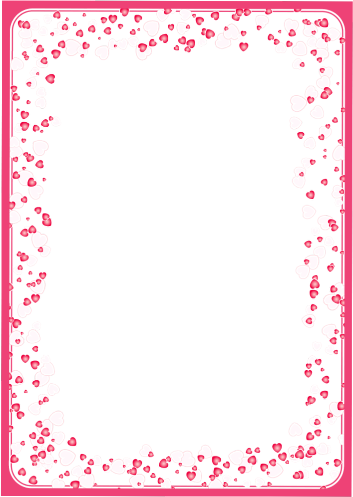 Heart Border Design Template PNG Image