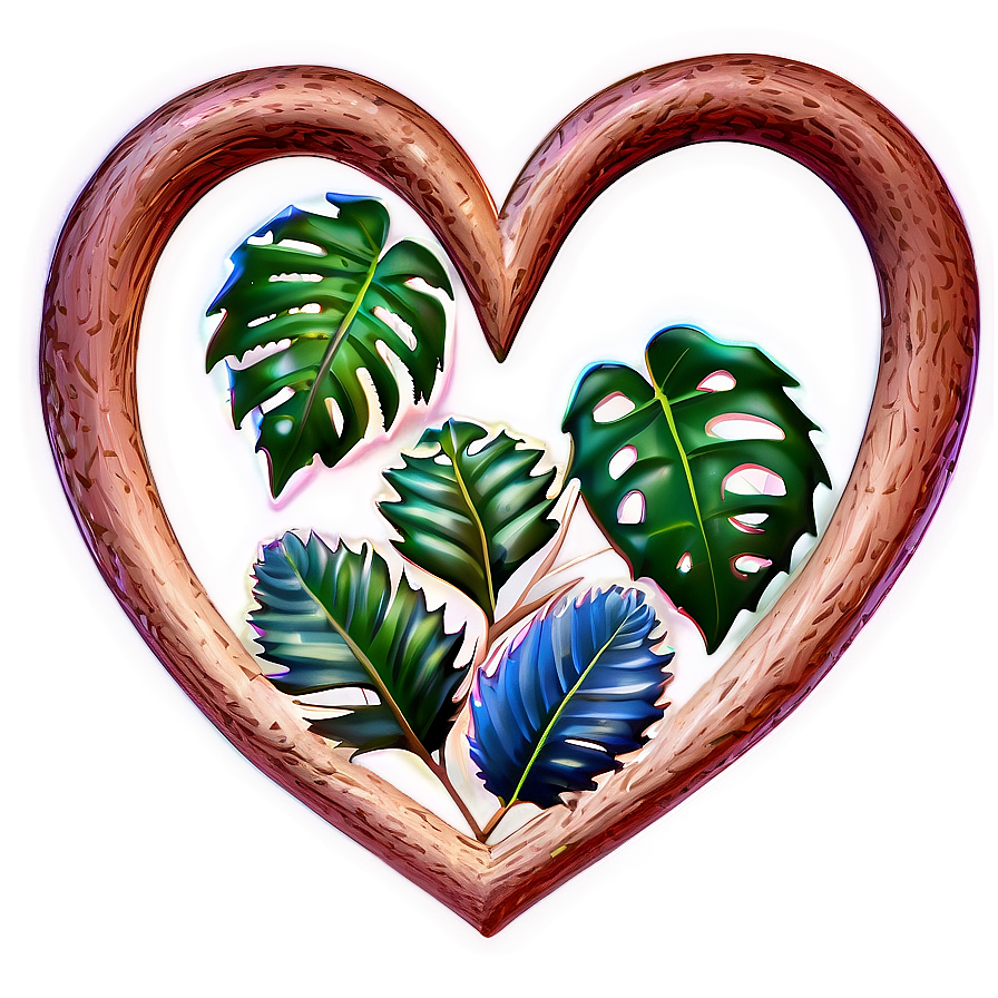 Heart Clipart In Nature Theme Png Vnc PNG Image