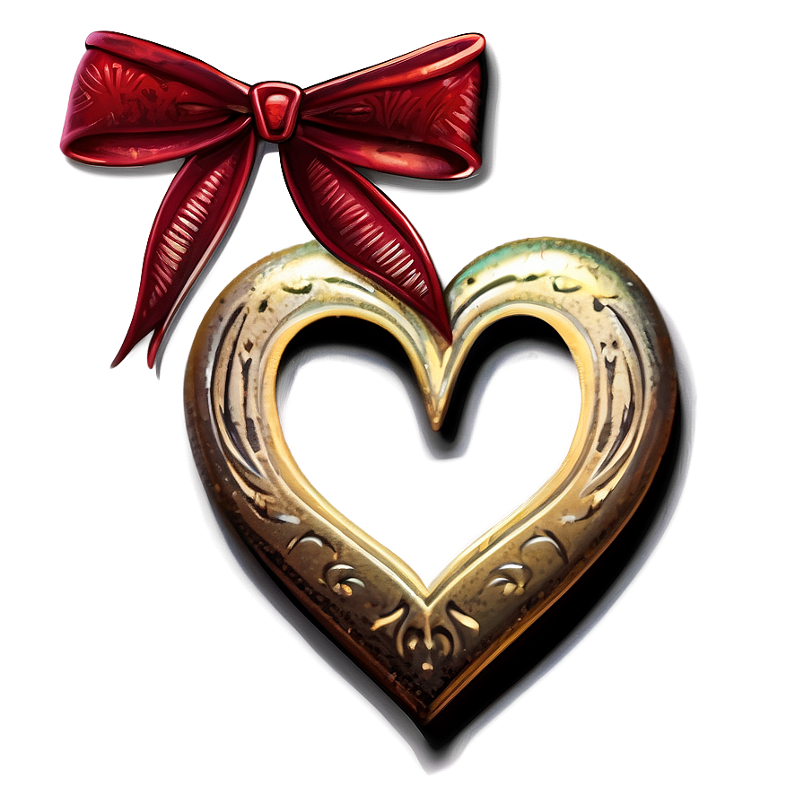 Heart Clipart With Ribbon Png Lmd PNG Image