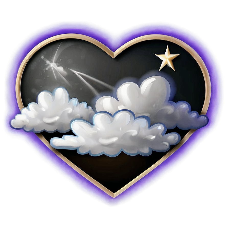 Heart Cloud Cartoon Png 86 PNG Image