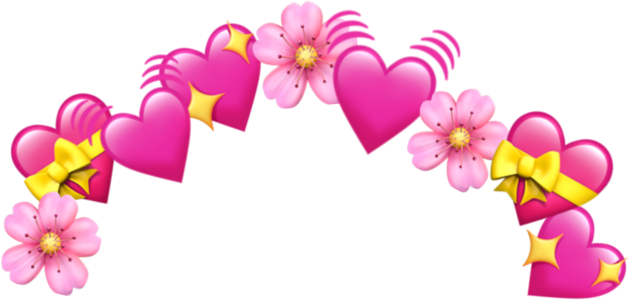 Heart Crown Emoji Decoration PNG Image