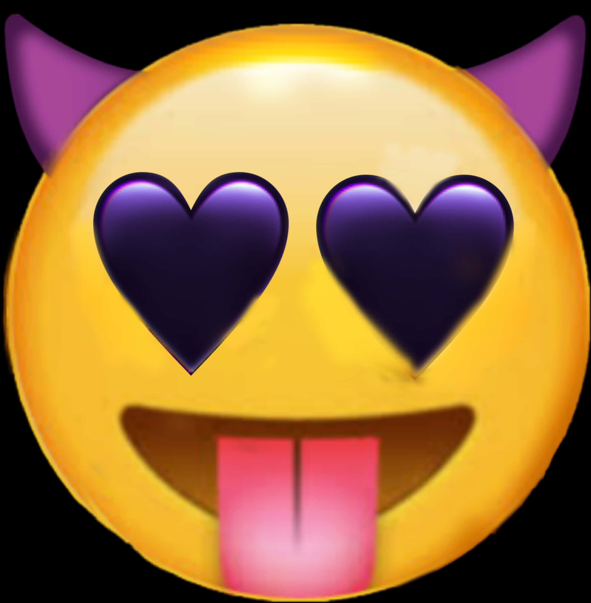 Heart Eyes Devil Emoji PNG Image