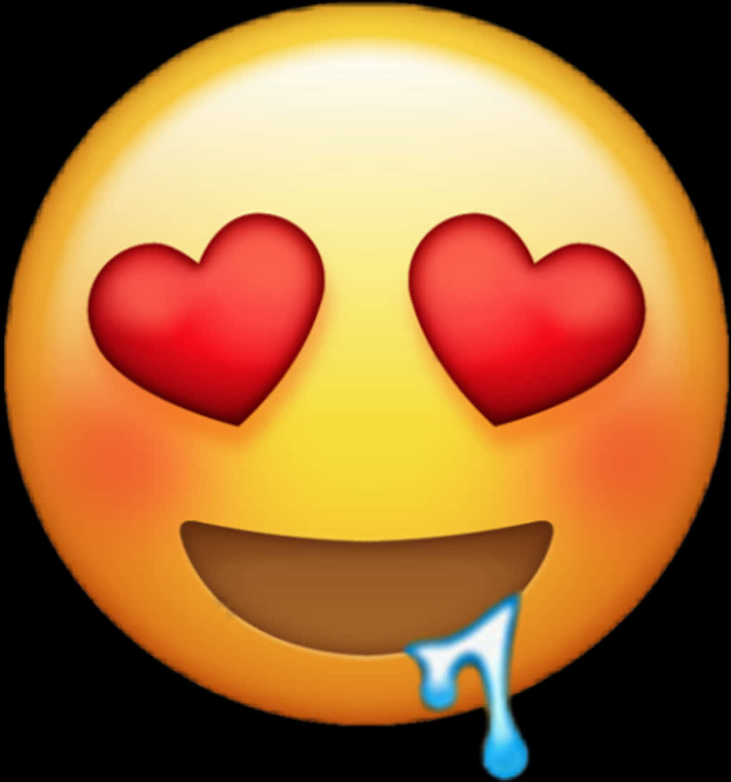 Heart Eyes Face With Tearsof Joy Emoji PNG Image