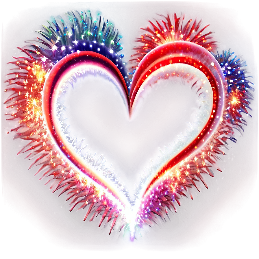 Heart Firework Overlay Png Nip87 PNG Image