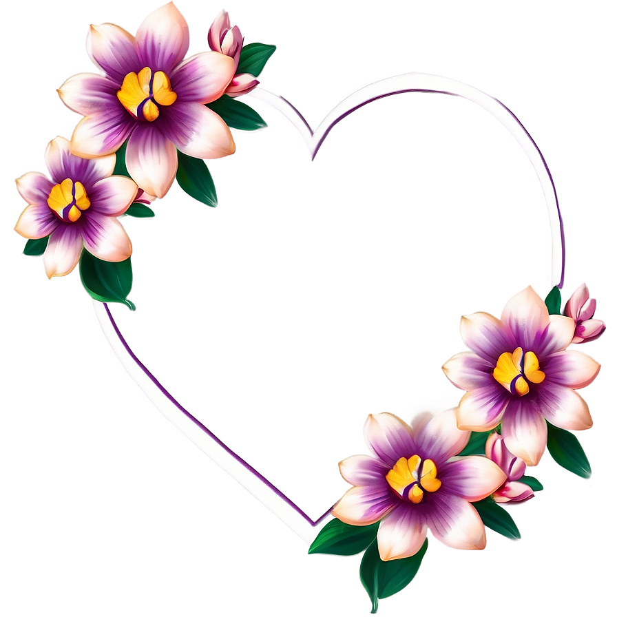 Heart Flower Frame Png 44 PNG Image