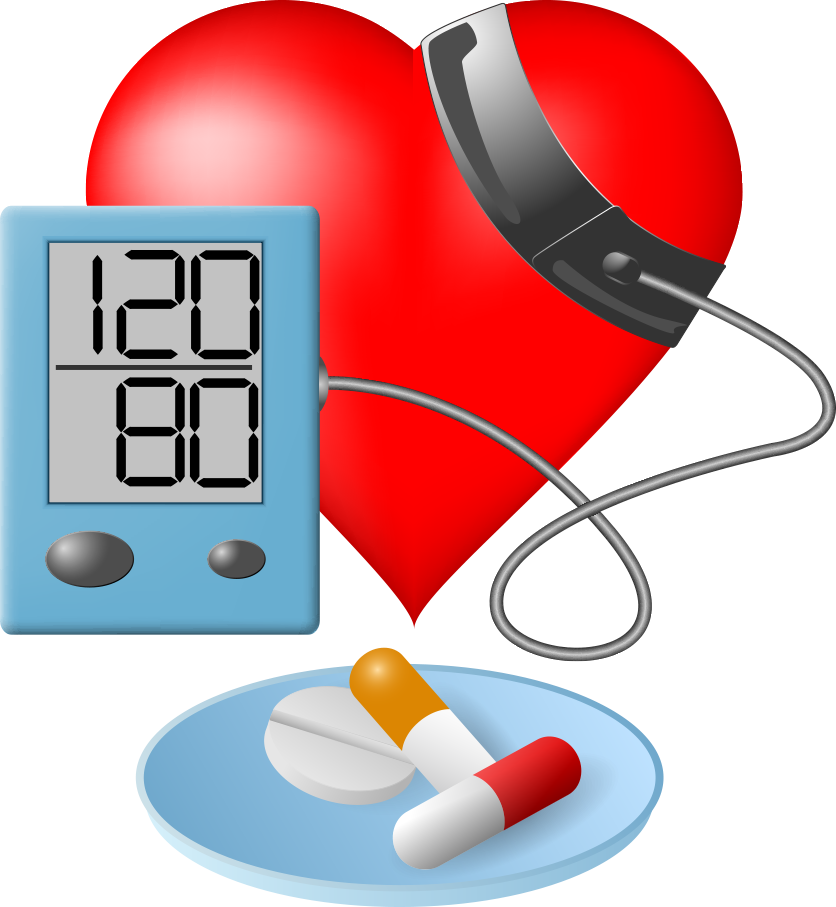 Heart Health Blood Pressure Monitorand Medication PNG Image