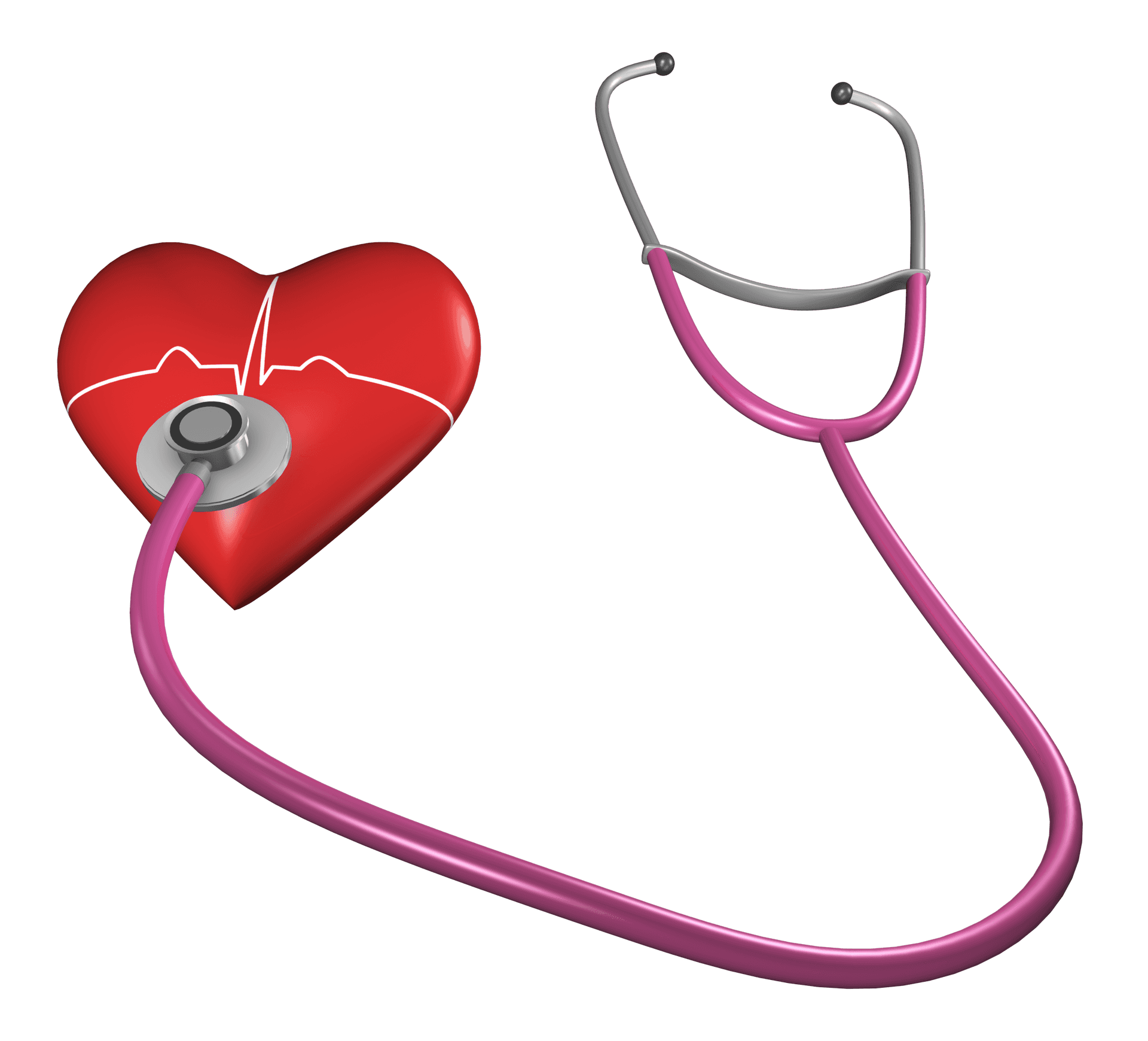 Heart Health Stethoscope Concept PNG Image