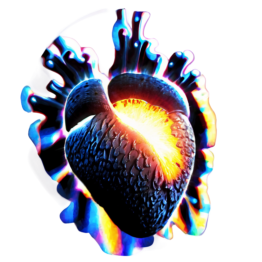 Heart In Flames Drawing Png Pyn PNG Image