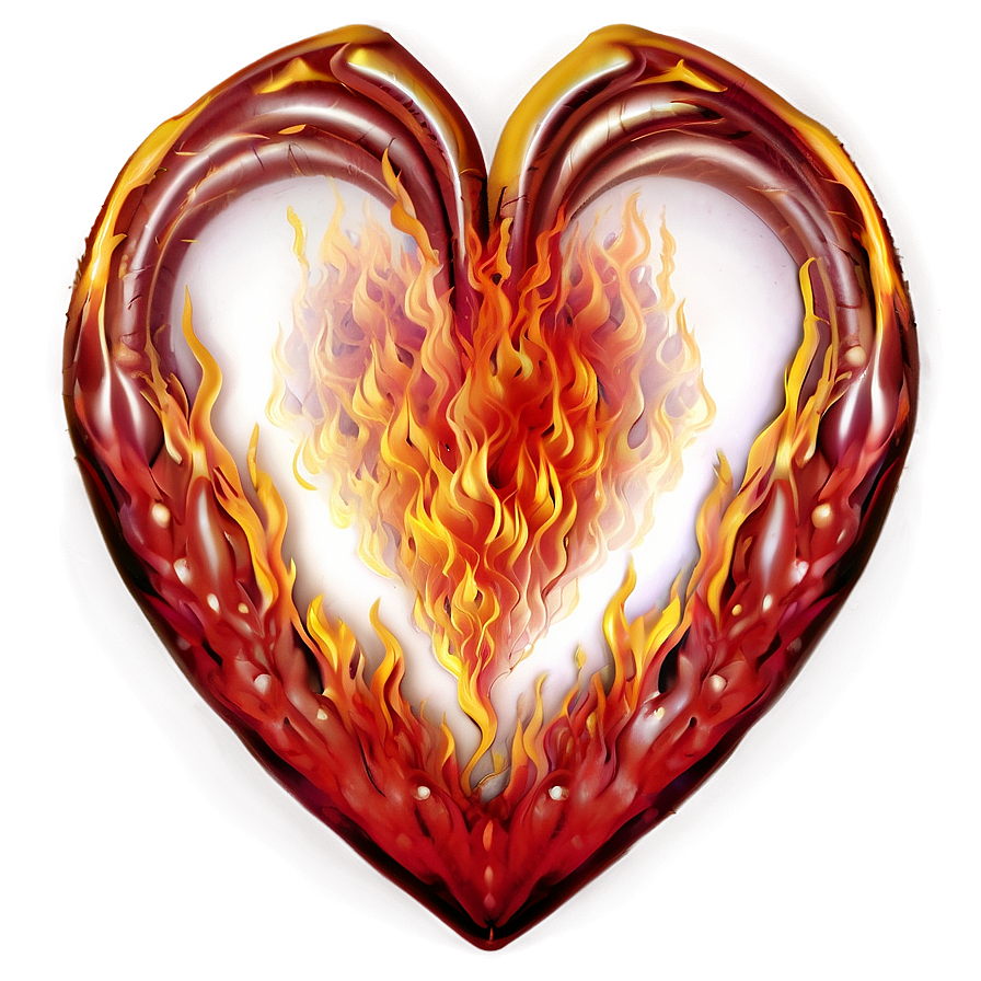 Heart In Flames Png Kqi26 PNG Image