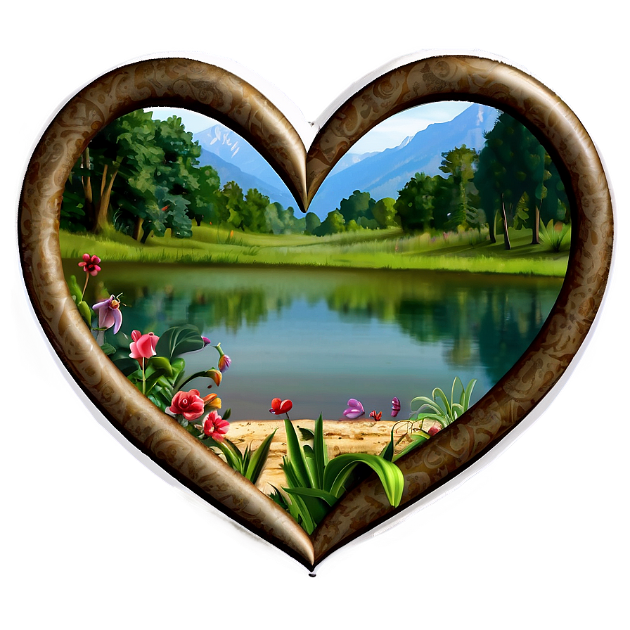 Heart In Nature Scene Png 05252024 PNG Image