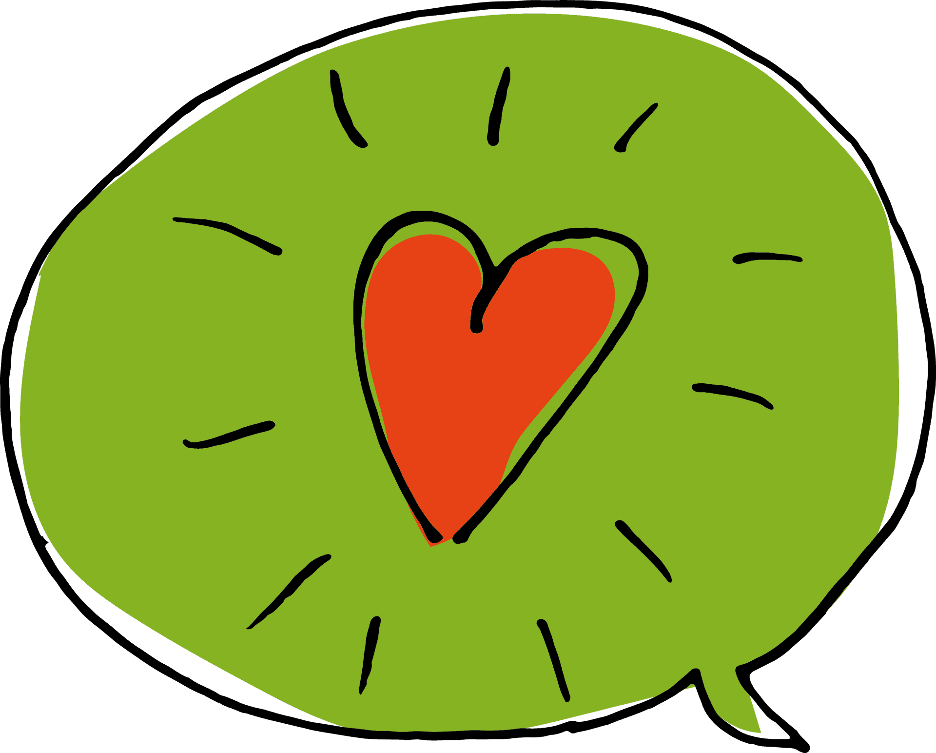 Heart In Speech Bubble_ Drawing PNG Image