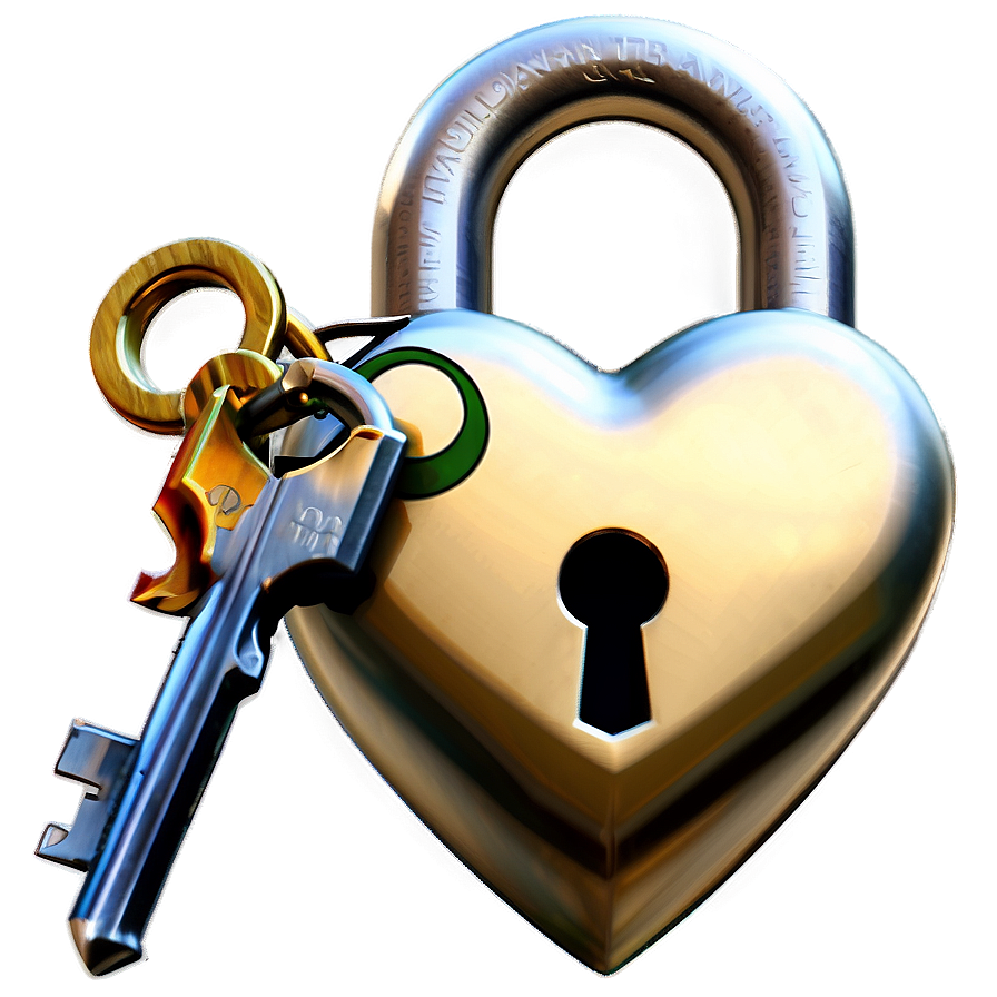 Heart Lock And Key Png D PNG Image