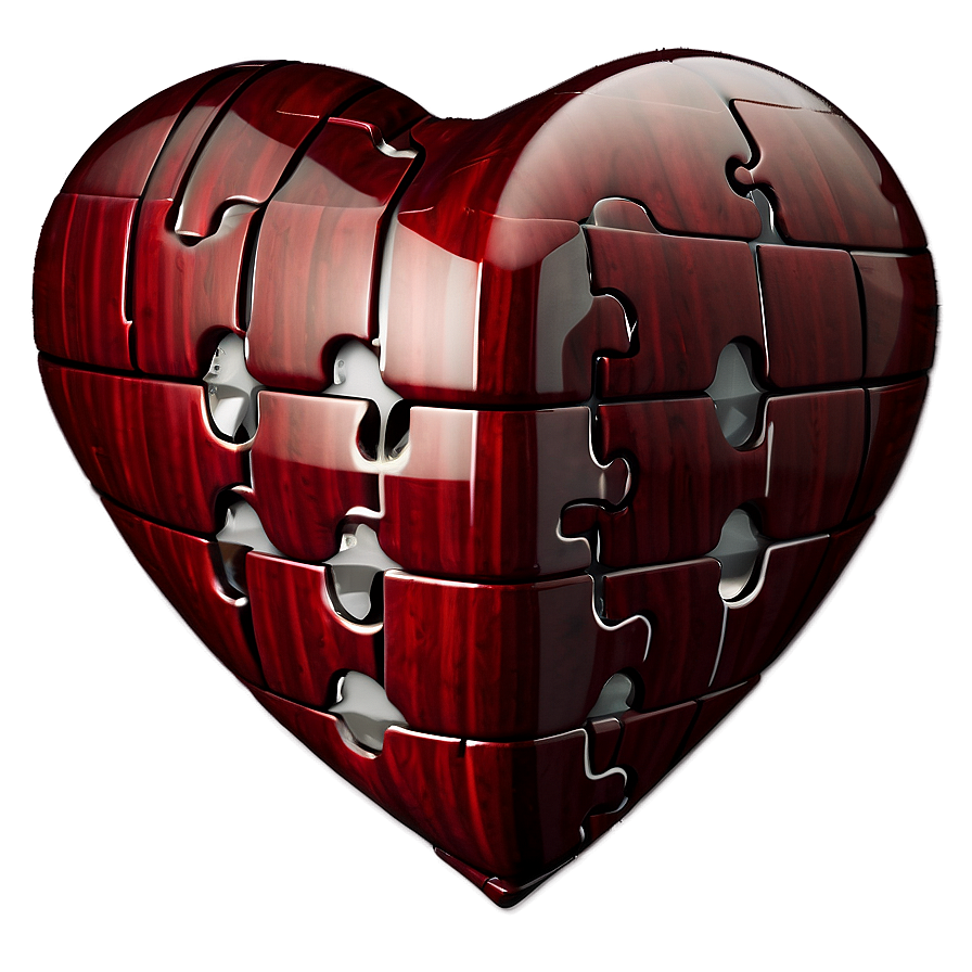 Heart Puzzle Emoji Transparent Design 05042024 PNG Image