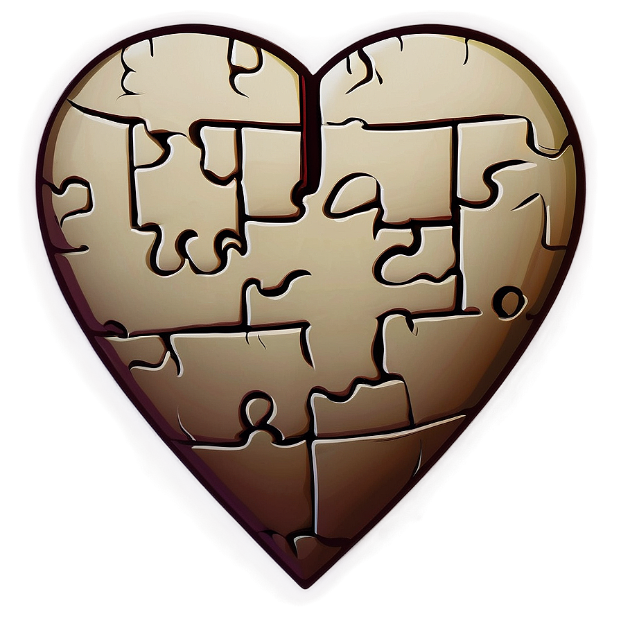 Heart Puzzle Piece Drawing Png 56 PNG Image