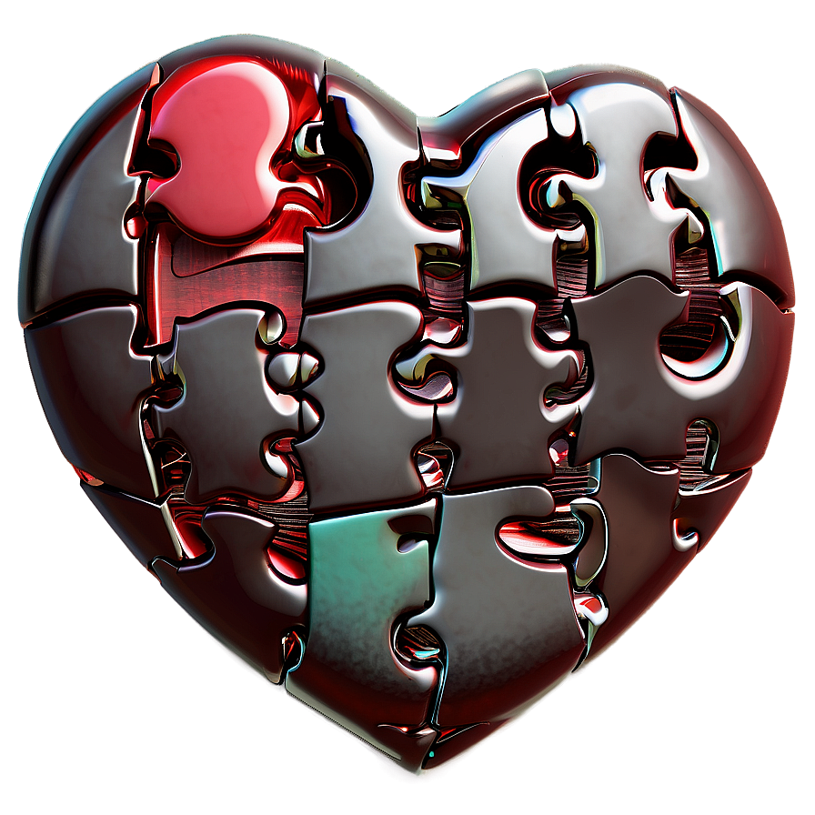 Heart Puzzle Piece Drawing Png Sti25 PNG Image