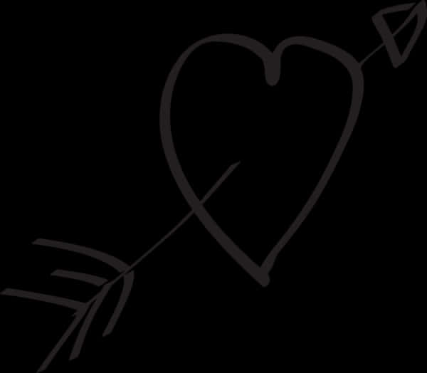 Heart Shaped Arrow Drawing PNG Image