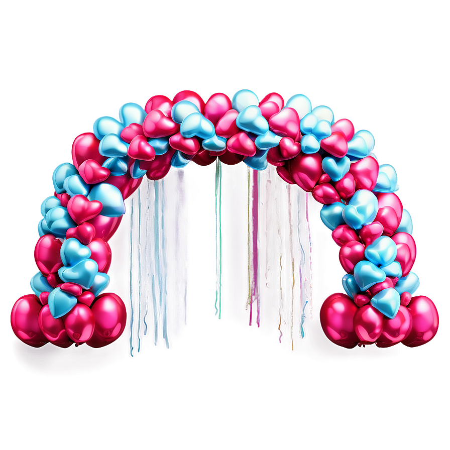 Heart-shaped Balloon Arch Png 30 PNG Image