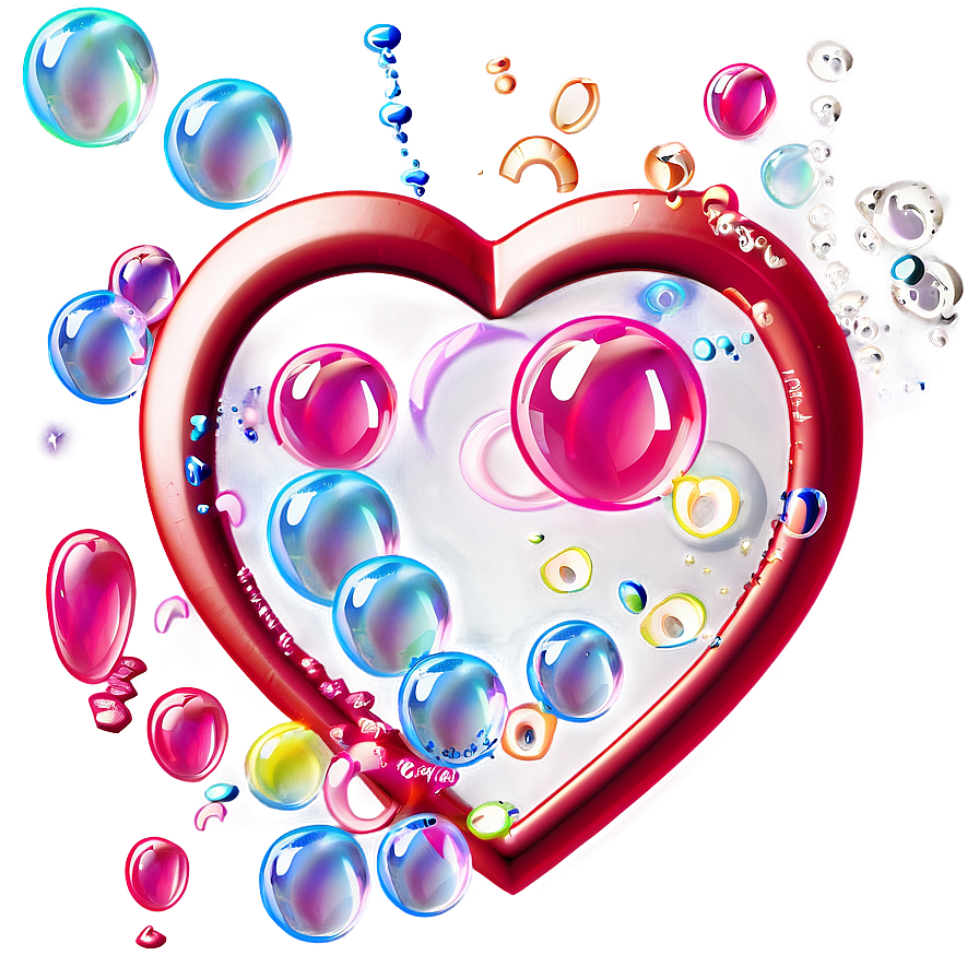 Heart Shaped Bubbles Png 8 PNG Image