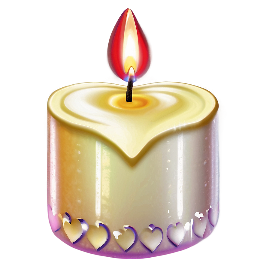 Heart Shaped Candle Png 75 PNG Image