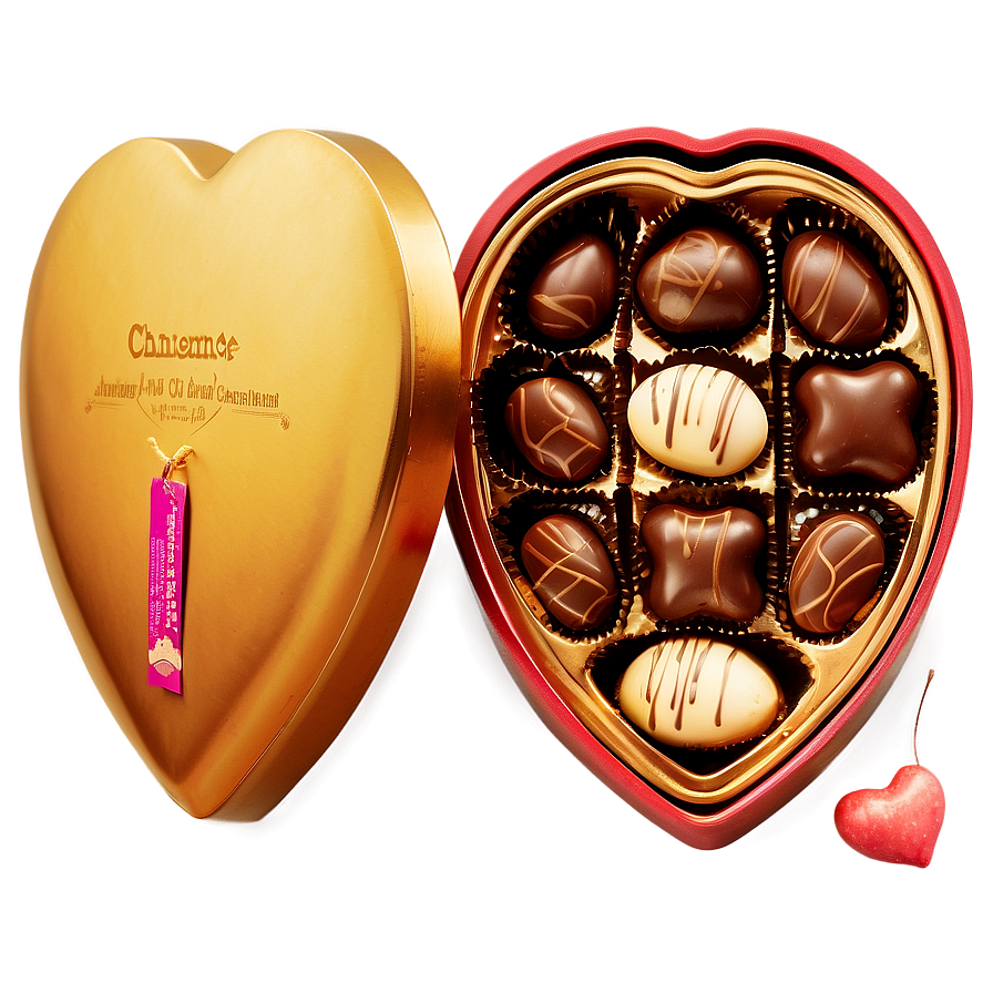 Heart-shaped Chocolate Box Png Ahp PNG Image