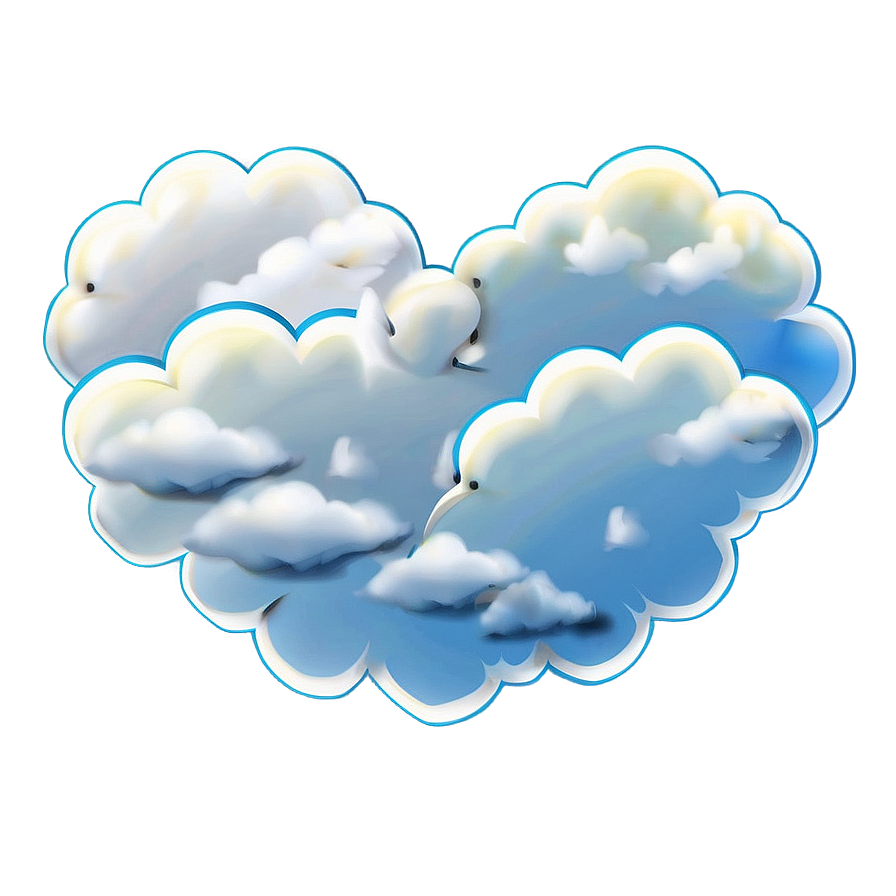 Heart-shaped Cloud Png 30 PNG Image