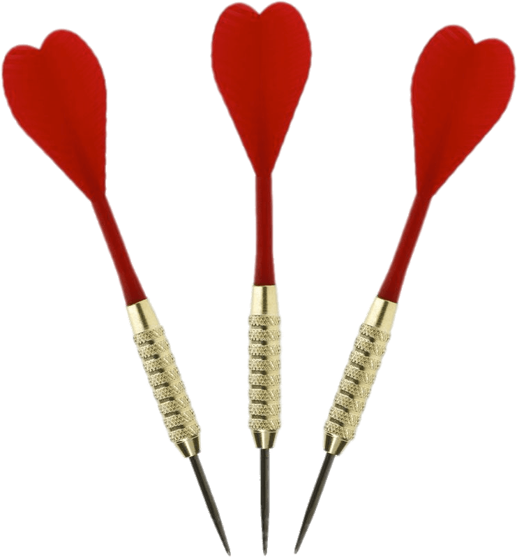 Heart Shaped Flight Darts PNG Image