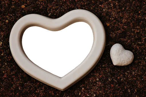 Heart Shaped Objectson Granules PNG Image