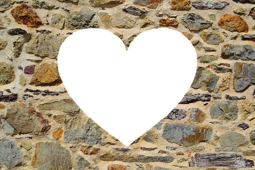 Heart Shaped Opening Stone Wall PNG Image