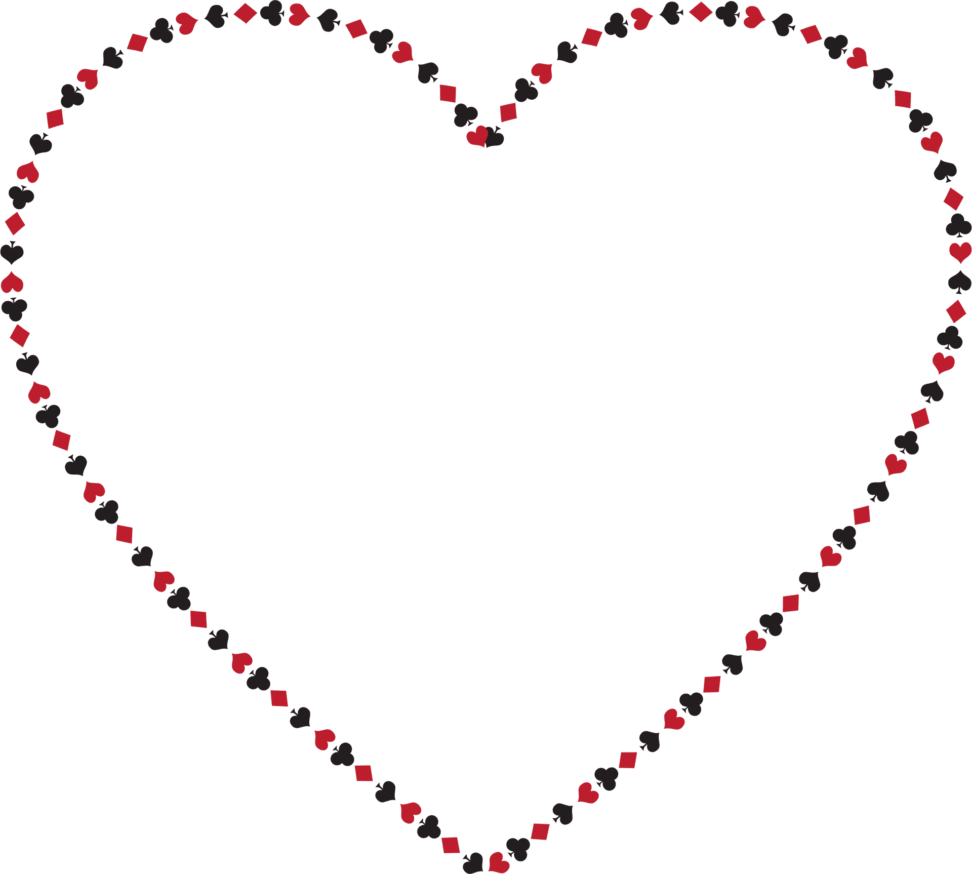 Heart Shaped Outline Design PNG Image