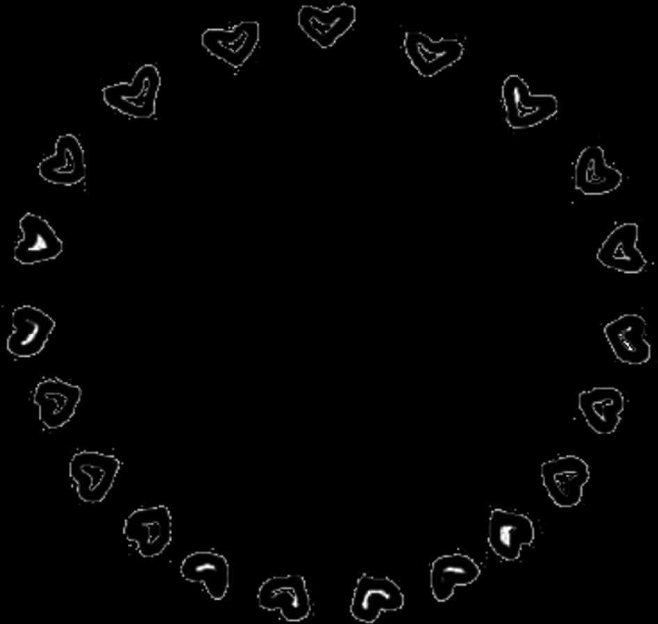 Heart Shaped Outline Frame PNG Image