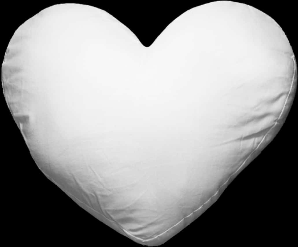 Heart Shaped Pillowon Black Background.jpg PNG Image