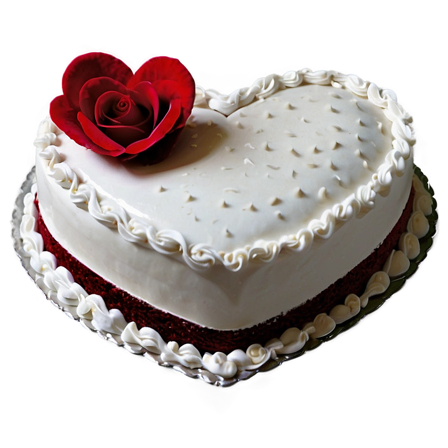 Heart-shaped Red Velvet Cake Png Opw PNG Image