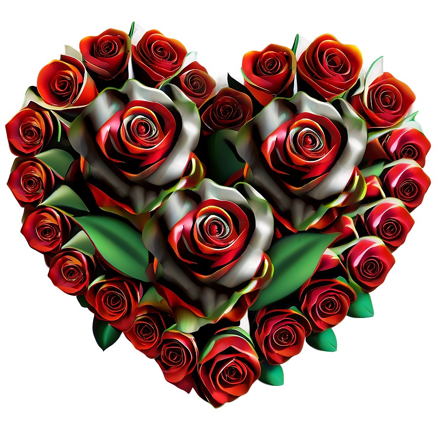 Heart-shaped Roses Bouquet Png 36 PNG Image