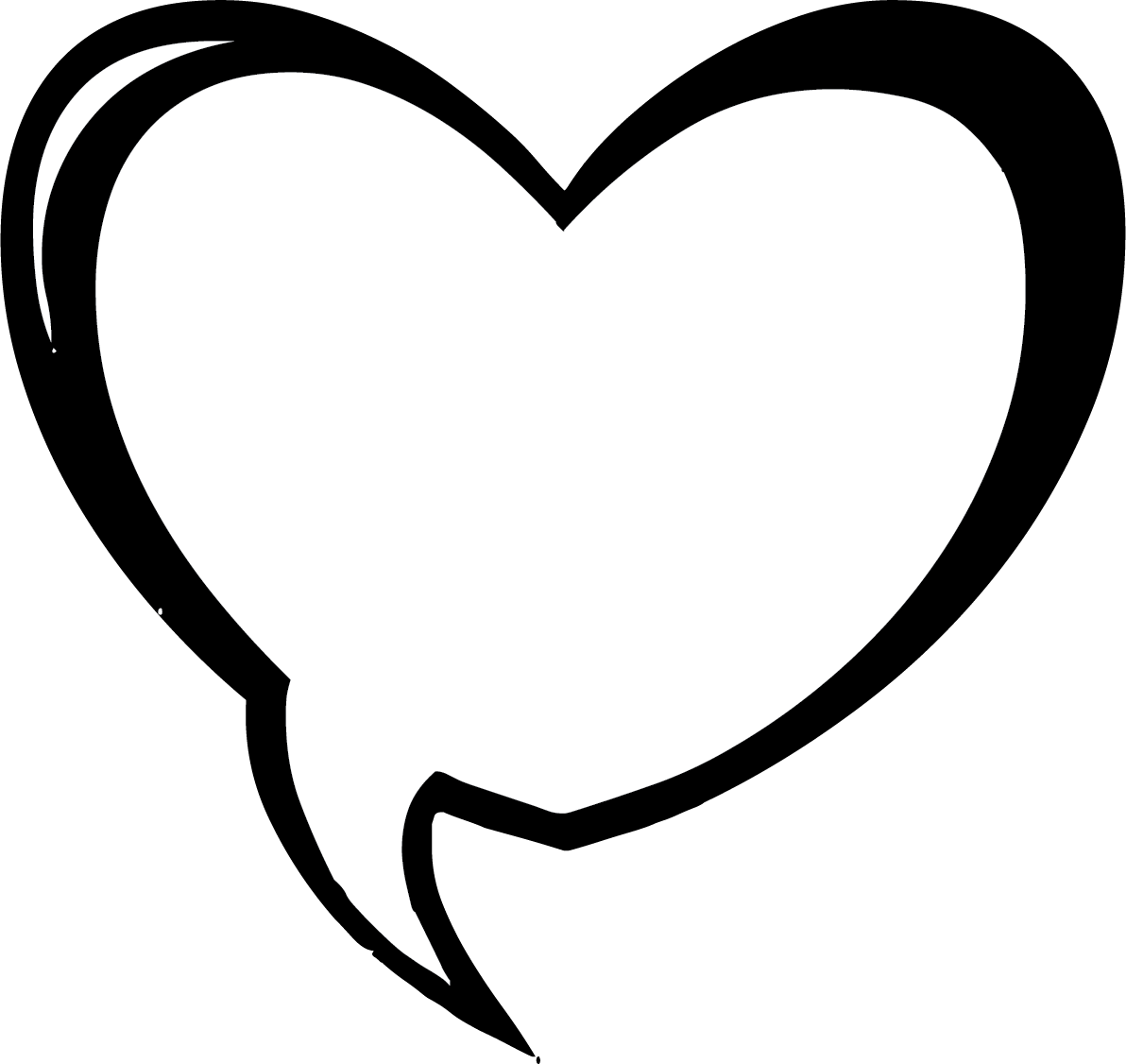 Heart Shaped Speech Bubble Graphic PNG Image